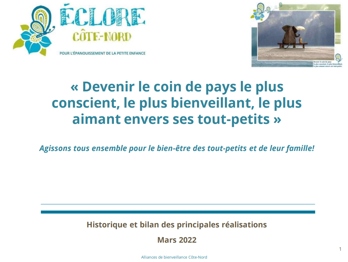 Document - Éclore Côte-Nord  - PowerPoint Presentation (French only)