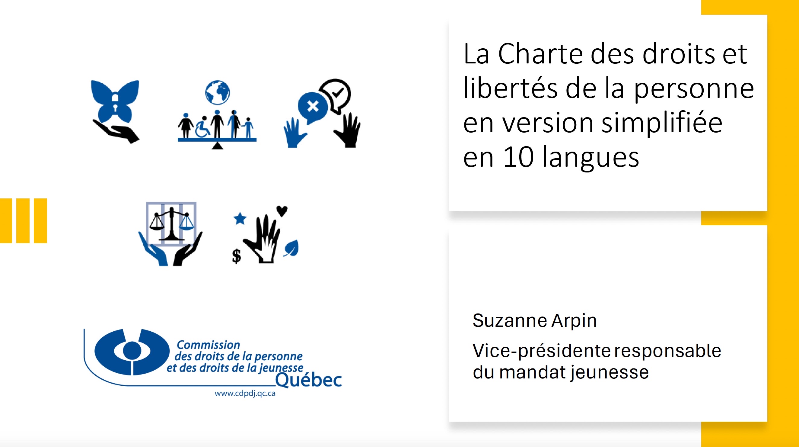 Document - CDPDJ | La Charte des droits et libertés de la personne